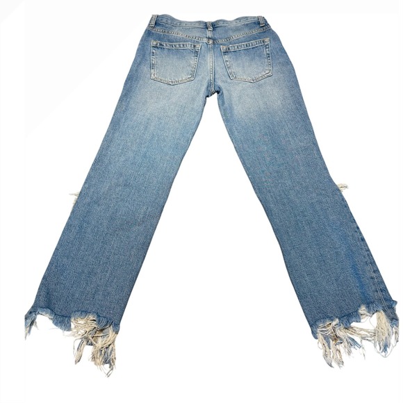 We The Free Maggie Distressed Ripped Jeans Light‎ Wash Denim Women's Size 24 - Picture 6 of 10